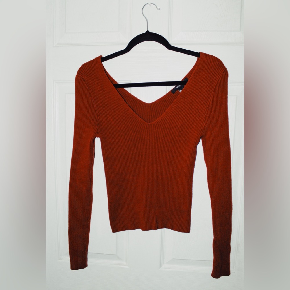 Forever 21 long sleeve long v neck